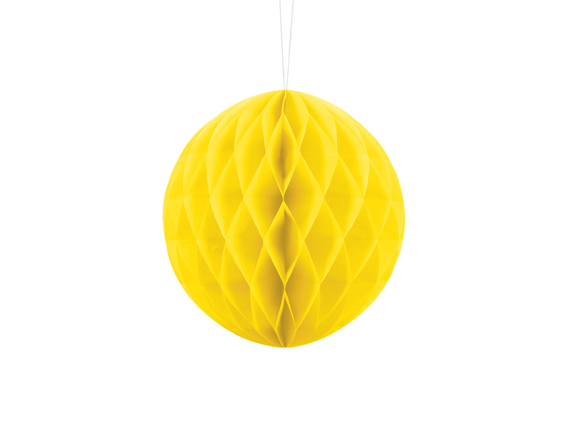 Kula bibułowa żółta - 20 cm