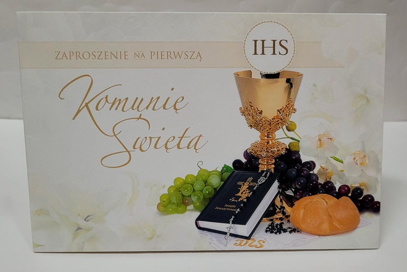 Zaproszenie na Pierwszą Komunię Świętą 1szt 