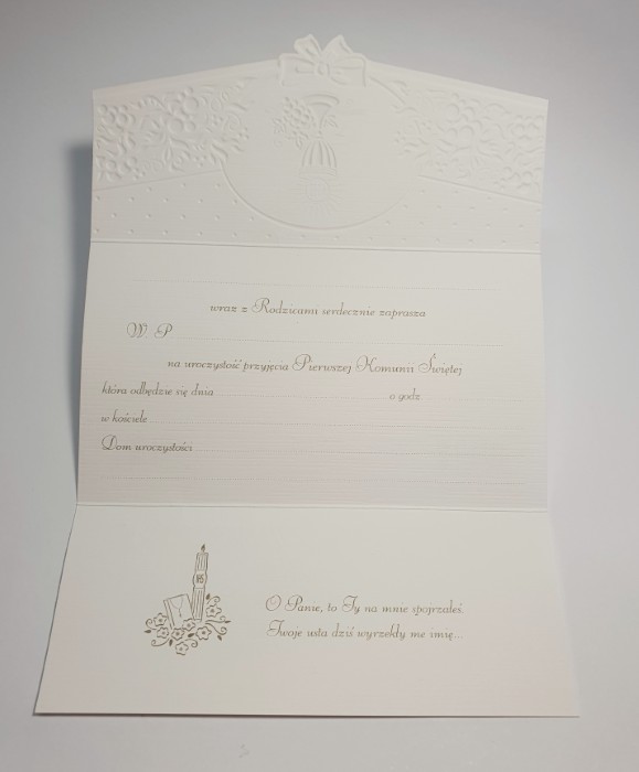 Zaproszenie na I Komunię św. dla Babci i Dziadka