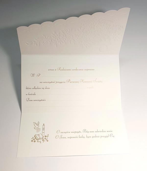 Zaproszenie dla Babci i Dziadka na I Komunię św.