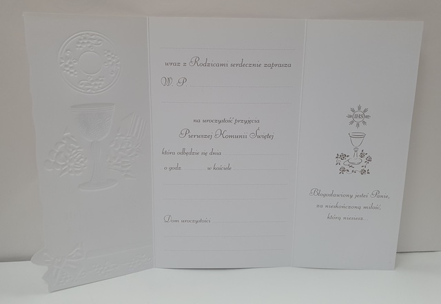 Zaproszenie na I Komunię św. dla DZIADKA