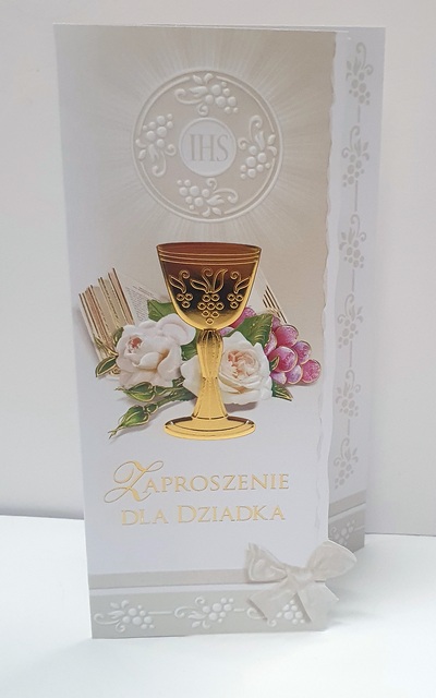 Zaproszenie na I Komunię św. dla DZIADKA