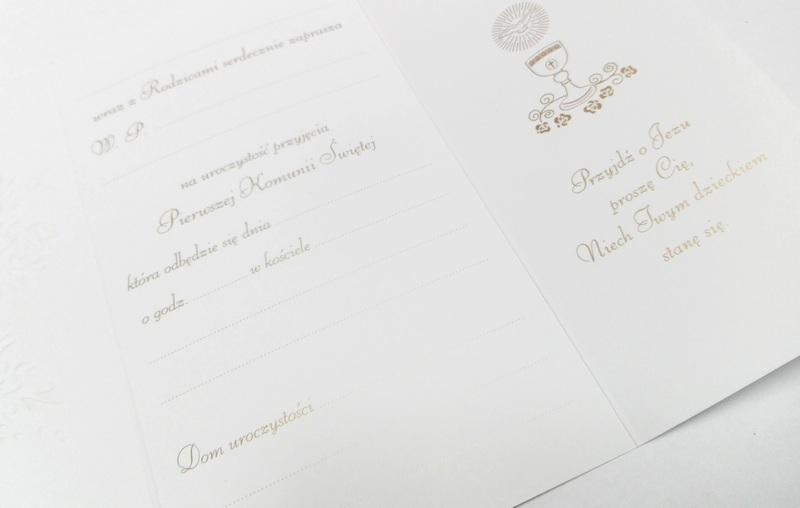 Zaproszenie komunijne dla Dziadka 1szt