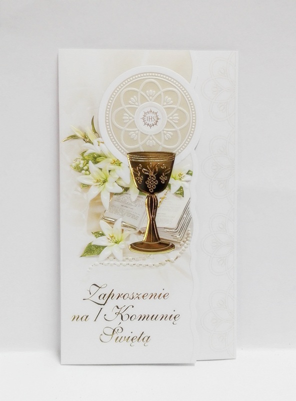 Zaproszenie komunijne dla Dziadka 1szt