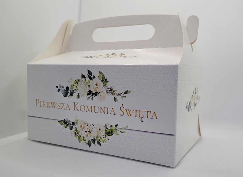 Pudełko na ciasto komunijne 120x170x145