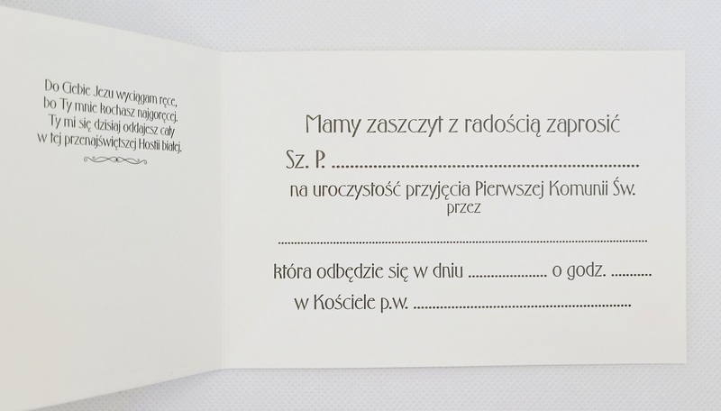 Zaproszenie na I Komunię Święta dla Dziadka