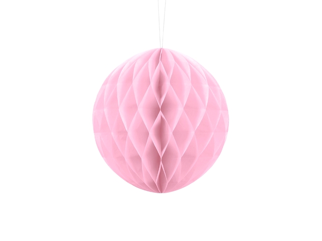 Kula bibułowa jasny różowy 20 cm 