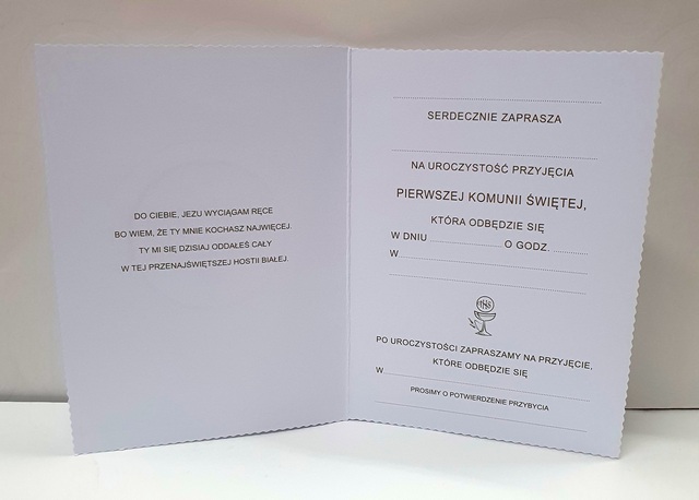 Zaproszenie na Uroczystość przyjęcia I Komunii Świętej