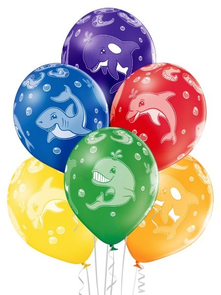 Balony 12 cali  Podwodny świat mix kolor 1 szt 