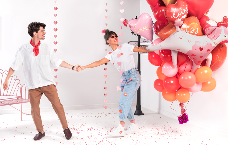 Balon foliowy Serce ze strzałą 76x55 cm