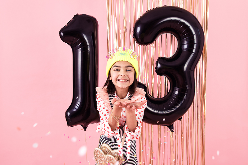 Balon foliowy cyfra 1 czarna - 86 cm