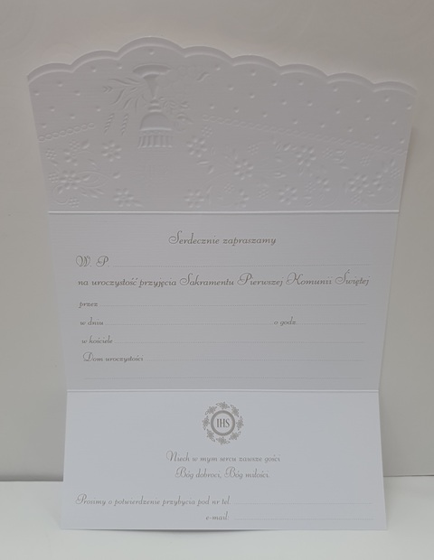 Zaproszenie na I Komunię Świętą dla Babci 