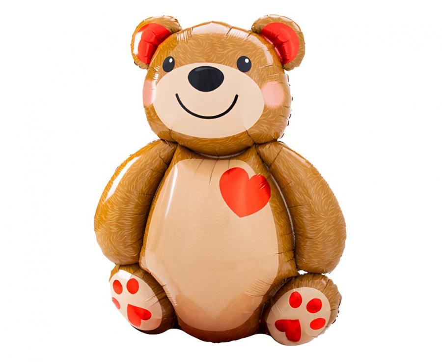 Balon foliowy Miś z serduszkiem 48x65 cm
