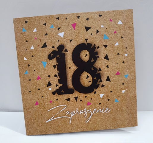 Zaproszenie na 18 urodziny - ECO - 1 szt 