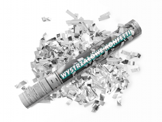 Tuba strzelająca srebrnym konfetti 40cm