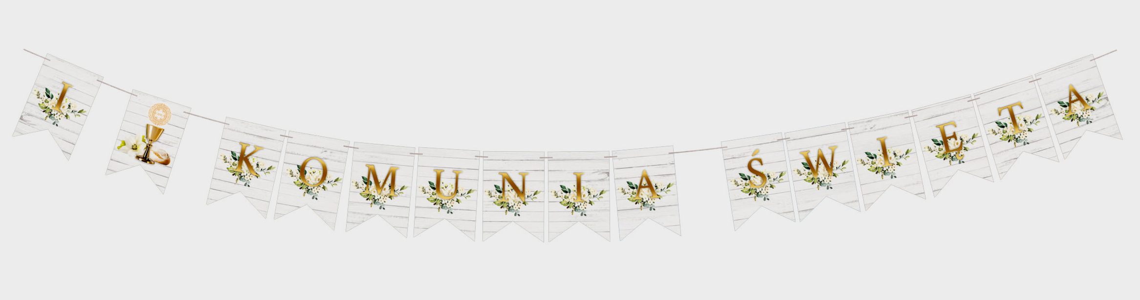 Girlanda Komunijna z kielichem. 