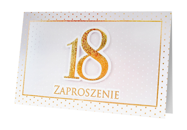 Zaproszenie prestige na 18 - Złoto