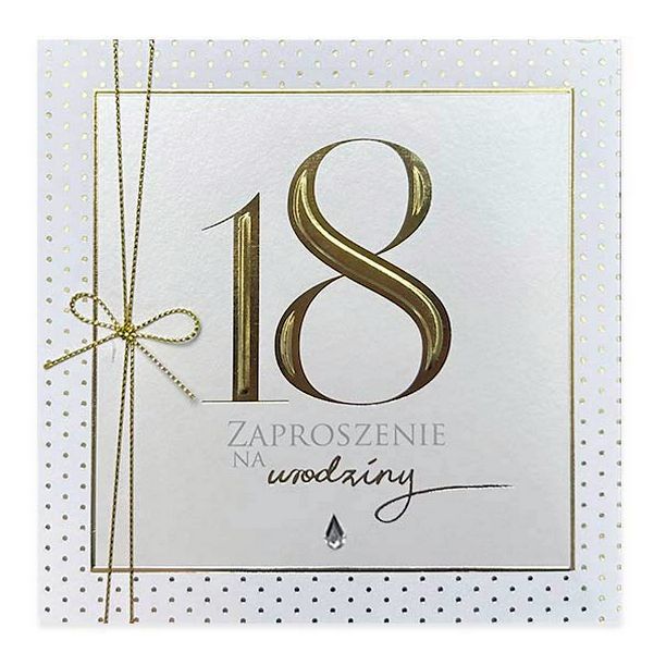 Zaproszenie prestige na 18 urodziny
