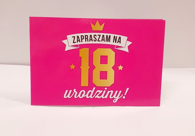 Zaproszenie na 18 -te urodziny RÓŻÓWE 