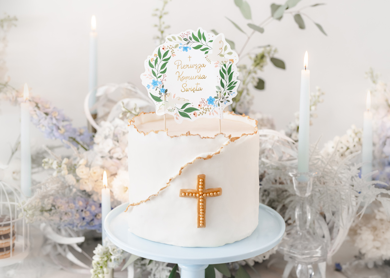 Topper do tortu Pierwsza Komunia święta 