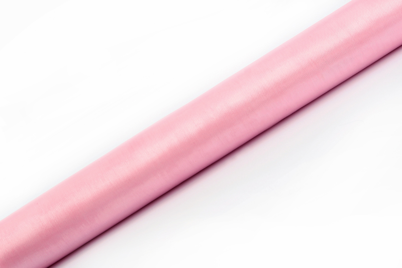 Organza gładka jasny róż 0,36 x 9m 