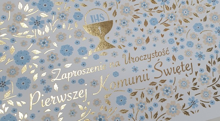 Zaproszenie na Uroczystość przyjęcia Pierwszej Komunii Świętej 