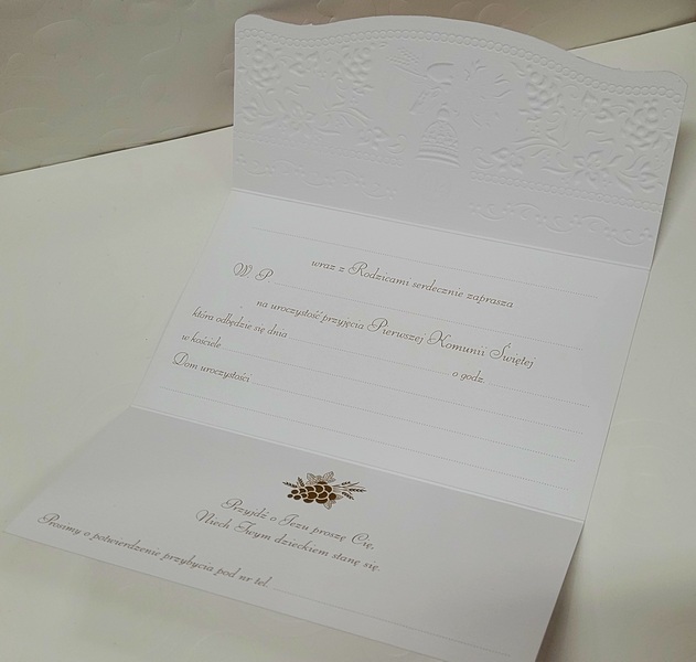 Zaproszenie dla Babci i Dziadka na I Komunię Świętą