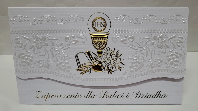 Zaproszenie dla Babci i Dziadka na I Komunię Świętą