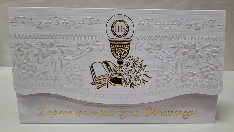 Zaproszenie dla Ojca Chrzestnego na I Komunię Świętą