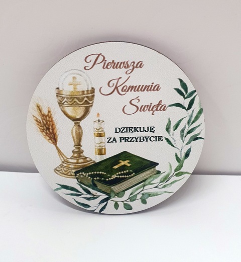 Magnes podziękowanie Komunia okrągły 1 szt 