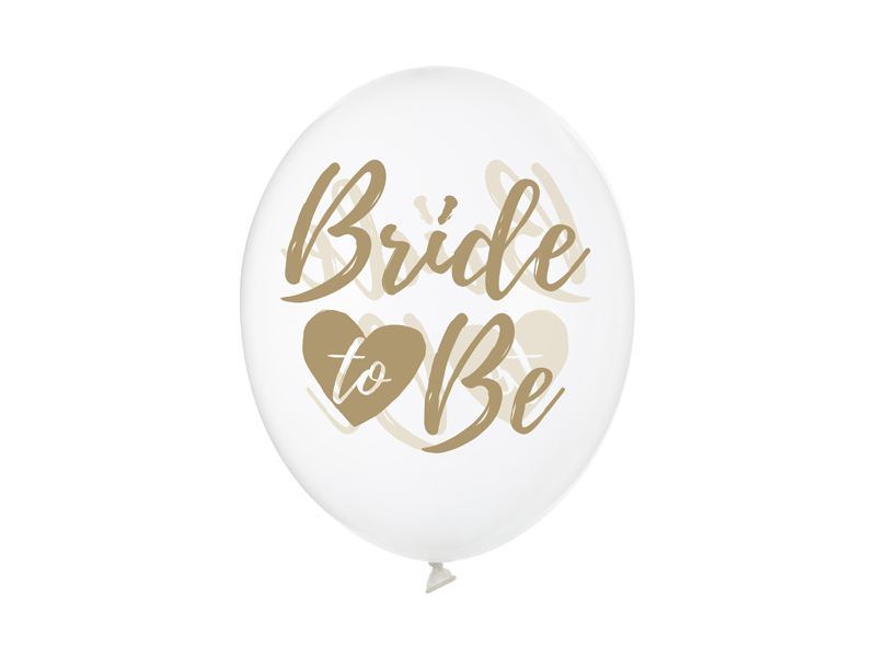 Balony 30 cm - 14 cali Bride to be Crystal złoto 1szt