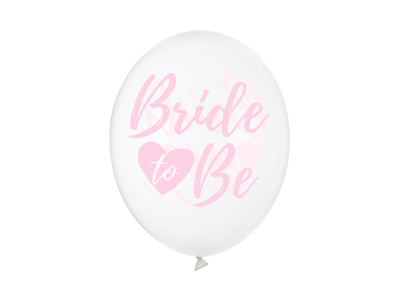 Balony 30 cm - 14 cali Bride to be Crystal róż