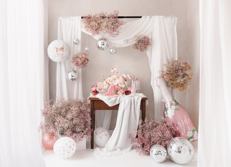 Balon foliowy Bride to Be biały + rózowe złoto