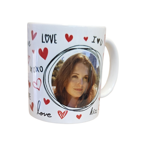 Kubki białe z nadrukiem - Motyw Miłosne