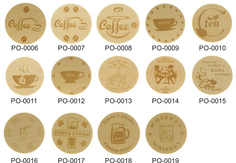 Podkładki pod kubek z grawerem