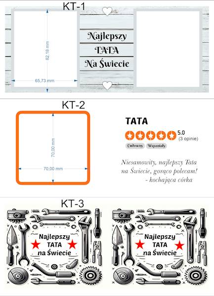 Kubki białe z nadrukiem - Motyw Tata