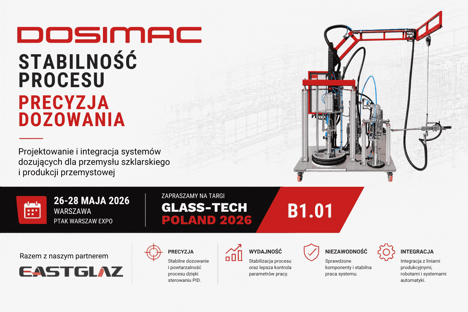 DOSIMAC i EASTGLAZ na Glass-Tech Poland 2026