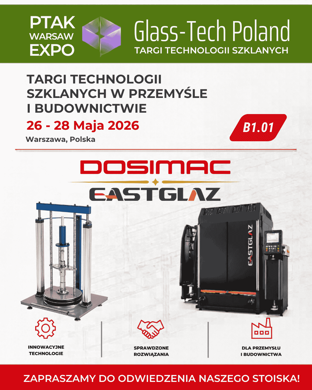 DOSIMAC i EASTGLAZ na Glass-Tech Poland 2026