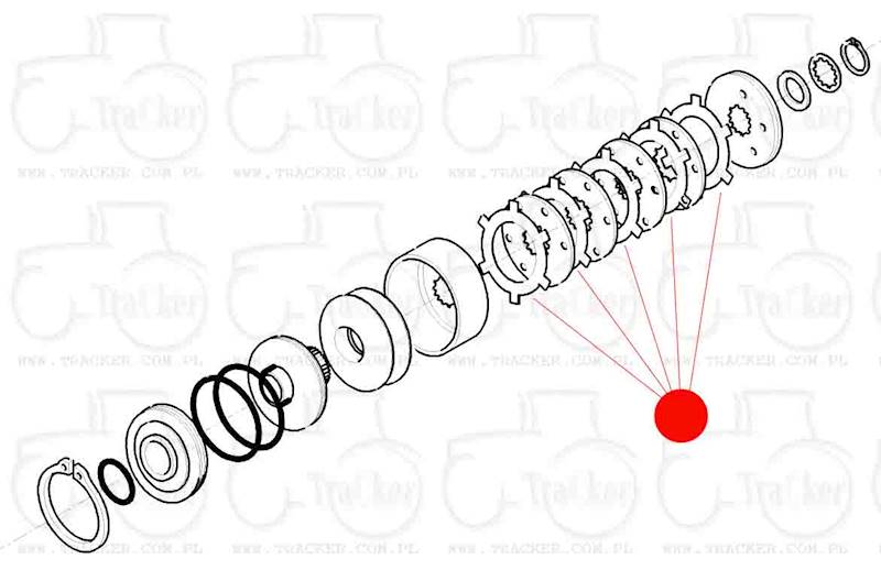 TARCZKA PRZEDNIEGO NAPĘDU MASEY FERGUSON RENAULT