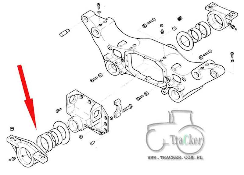 TULEJA MOSTU PRZEDNIEGO PRZÓD CARRARO 115x125x42