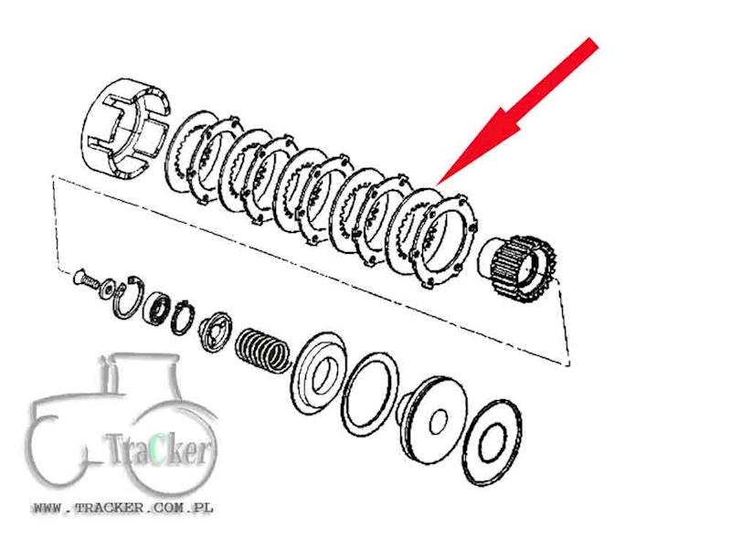 TARCZKA CIERNA CLAAS MASSEY FERGUSON