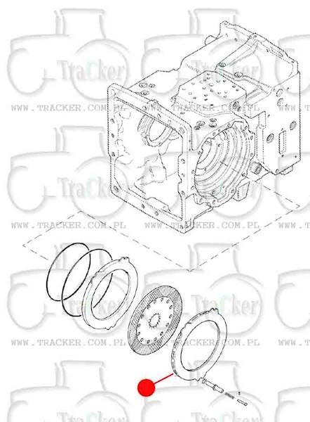 TARCZA DOCISKOWA HAMULCA CASE fi 304