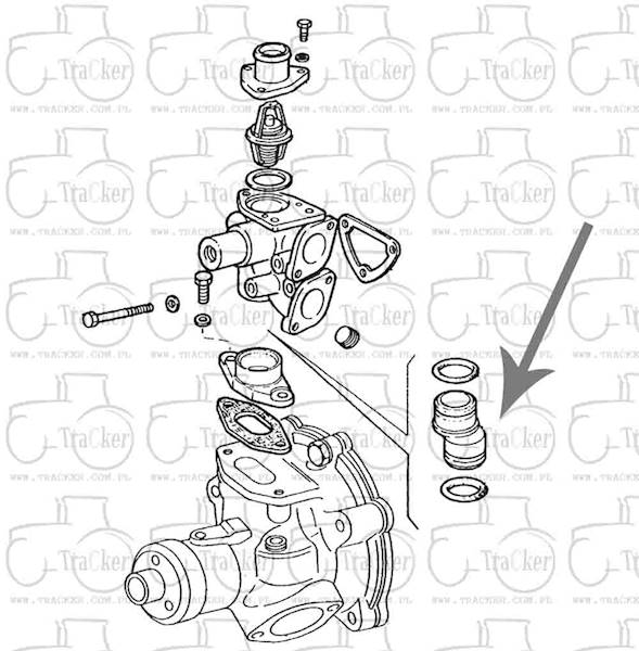 ŁĄCZNIK POMPY WODY FIAT NEW HOLLAND CNH