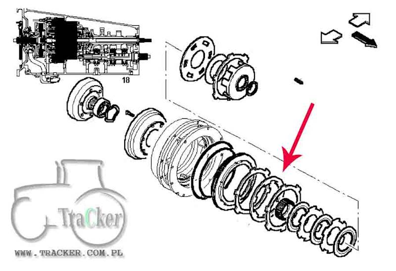 PRZEKŁADKA METALOWA DYNASHIFT MASSEY FERGUSON