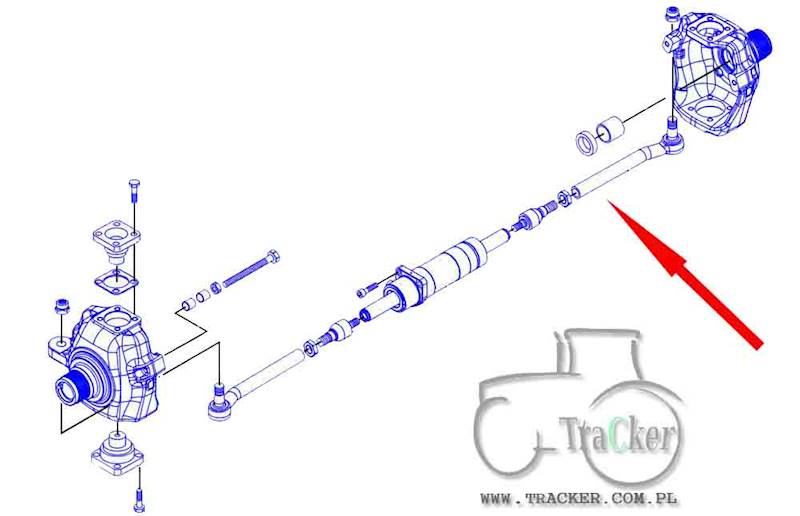DRĄŻEK KIEROWNICZY CAT prawy 238-5237