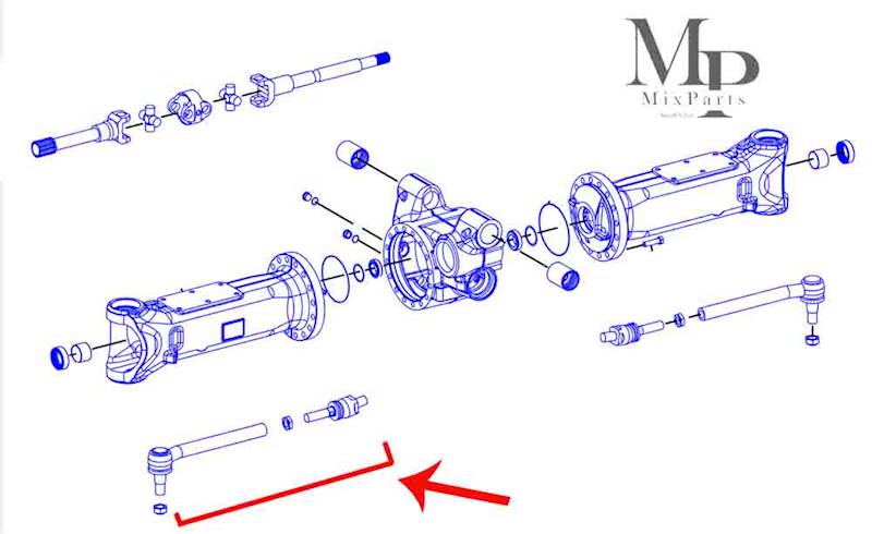 DRĄŻEK KIEROWNICZY CAT LEWY 243-0909 kpl.