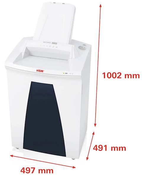 NISZCZARKA HSM SECURIO AF500  z podajnikiem kosz 82L , cięcie ścinki 1.9x15mm , wydajność do 500 arkuszy