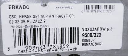 OŚCIEŻNICA HERSE SET 80P ANTRACYT CPL 0,2 uszkodzo