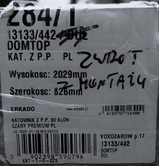 KĄTOWNIK Z PRZEDŁ. PIÓREM 80 KLON SZARY PREMIUM 6 