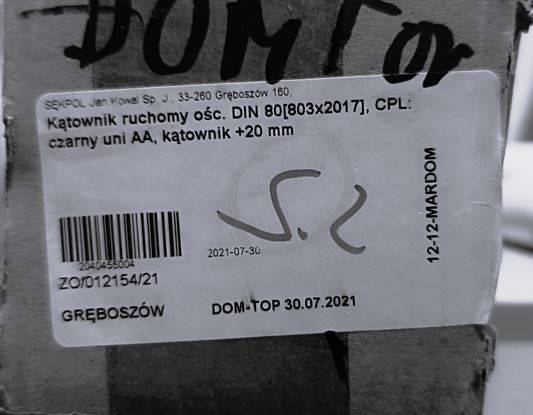 KĄTOWNIK Z PRZEDŁ. PIÓREM 80 CZARNY UNI 6 cm